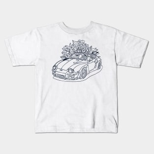 Retro car line art Kids T-Shirt